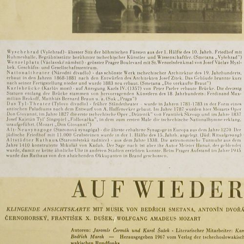 V.A.Praga Bohemiae Metropolis: Auf Wiedersehen Prag, Panton(01 0104 G), CSSR, 1967 - LP - V7562 - 5,00 Euro