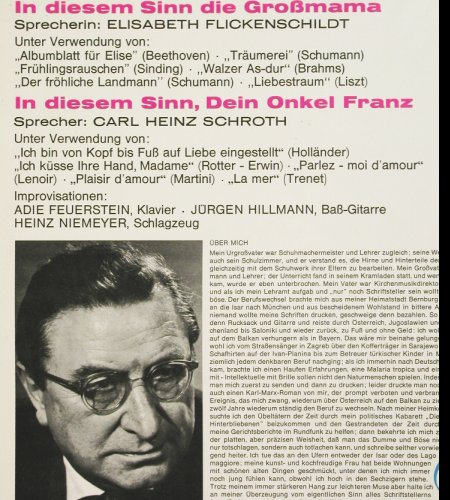 Mostar,Herman: In diesem Sinn die Gro&szlig;mama..., Electrola Wort (SME 74 346), D Typ: LP Best.-Nr.: Y4195 Preis: 12,50 Euro.