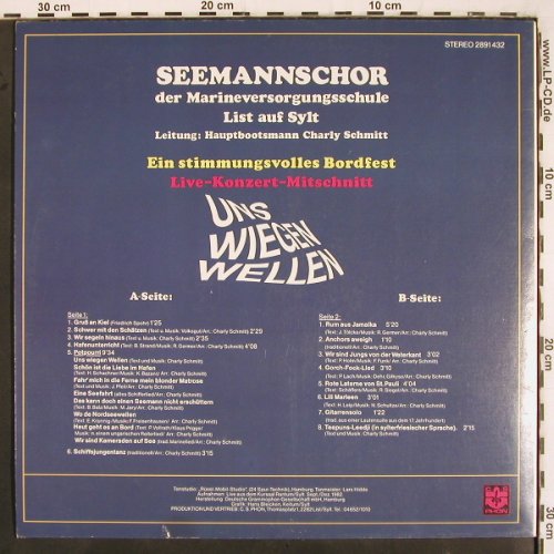 Seemannschor der: Marineversorgungsschule List / Sylt, C.S. Phon (2891 432), D, 1982 Typ: LP Best.-Nr.: V3169 Preis: 12,50 Euro