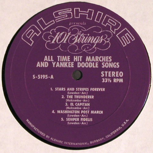 101 Strings: All Time Hits Marches,Yankee Doodle, 101 Strings(S-5195), US,  - LP - V4008 - 7,50 Euro