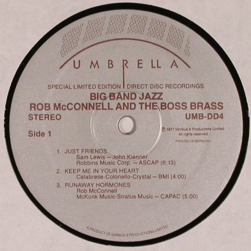 McConnell,Rob - and the Boss Brass: Big Band Jazz, Foc, m /vg+, Umbrella, No.1546(UMB-DD4), D/UK, 1977 - 2LP - V4871 - 12,50 Euro