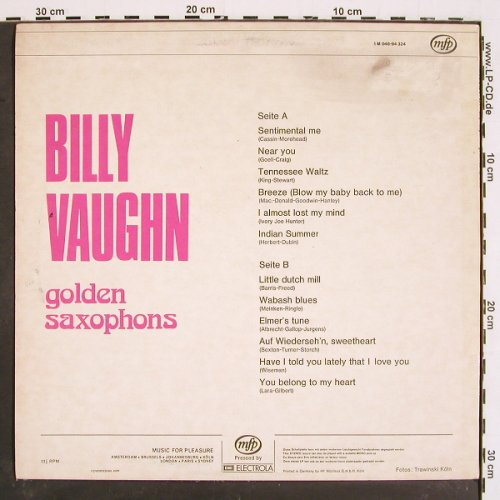 Vaughn,Billy: Golden Saxophons, mfp Super(1M 048-94 324), D,  - LP - V4877 - 5,00 Euro