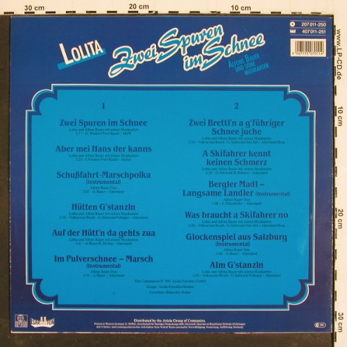 Lolita & Alfons Bauer: Zwei Spuren im Schnee, Ariola Isar Ton(), D, 1985 - LP - V4964 - 5,00 Euro