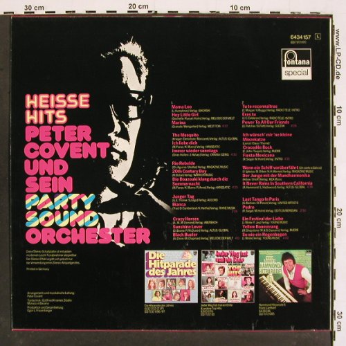 Covent,Peter: Heisse Hits (1973), Fontana (6434 157), D Typ: LP Best.-Nr.: V5170 Preis: 6,00 Euro