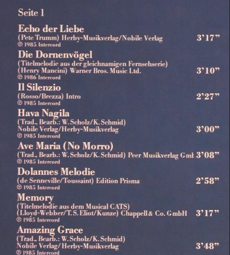 Scholz,Walter: Traum Melodien, Intercord(165.002), D, 1986 - LP - V5341 - 6,00 Euro