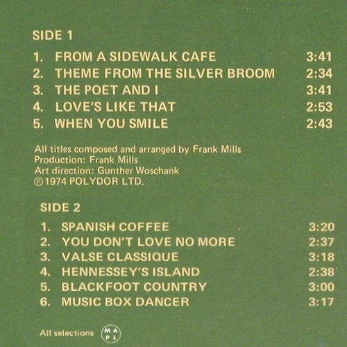 Mills,Frank: The Poet and I, Polydor(2424 170), CDN, co, 1974 - LP - V5352 - 6,00 Euro