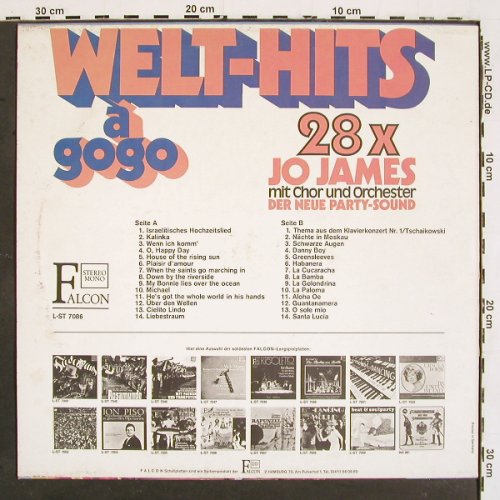 James,Jo mit Chor und Orch.: Welt-Hits a Gogo, 28x (vocal), Falcon(L-ST 7086), D,  - LP - V5398 - 4,00 Euro