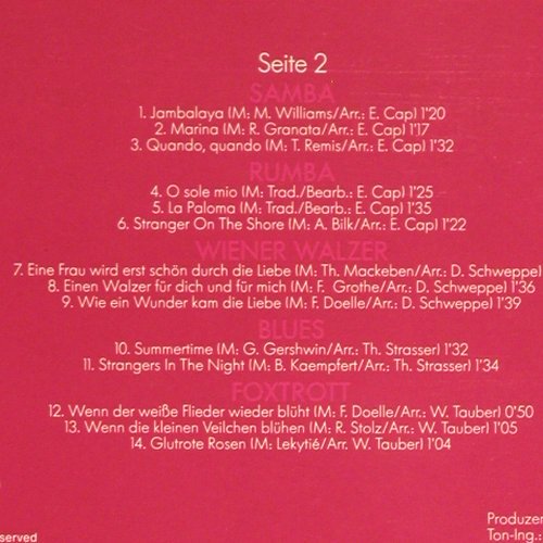 Strasser,Hugo & Tanz-Orch.: Tanzgala, Electrola(066-46 595), D, 1982 - LP - V5509 - 6,00 Euro