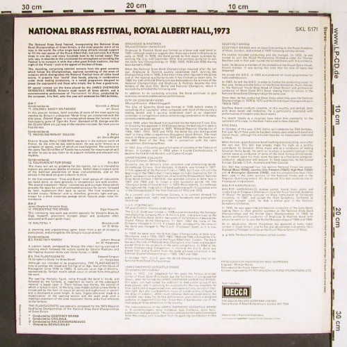 V.A.National Brass Festival 1973: Brighouse & Rastrick.. W.Hargreaves, Decca(SKL 5171), UK, 1973 - LP - V5530 - 7,50 Euro