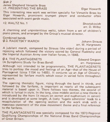 V.A.National Brass Festival 1973: Brighouse & Rastrick.. W.Hargreaves, Decca(SKL 5171), UK, 1973 - LP - V5530 - 7,50 Euro