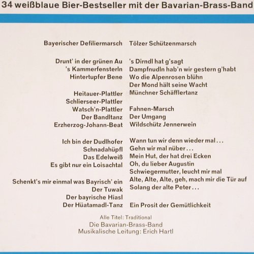 Bavarian-Brass-Band - Erich Hartl: Bayern Hits im Gaudi-Sound, Trans-World-Records(79 995), D,  - LP - V5651 - 5,00 Euro