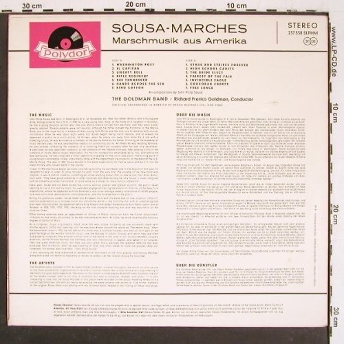 Goldman Band / R.F.Goldman cond.: Sousa-Marches,Marschm.a Amerika, Polydor(237 538 SLPHM), D, 1965 - LP - V5720 - 7,50 Euro