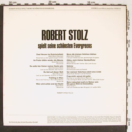 Stolz,Robert: spielt seine schönsten Evergreens, Eurodisc(79 593 IU), D,  - LP - V5749 - 6,00 Euro