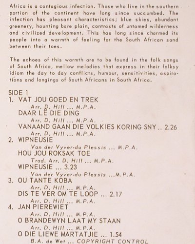 Berg,Danie & his Orchestra: The Folk & Dance M.o South Africa, Gallotone (GALP 1358),  Typ: LP Best.-Nr.: V6052 Preis: 7,50 Euro.