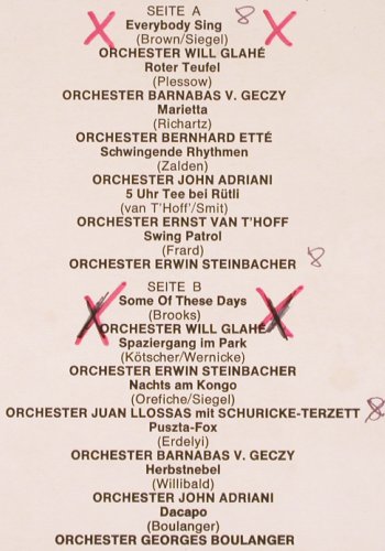 V.A.Seiner Zeit im Luitpold: Orch.Will Glahe... Orch G.Boulanger, Columbia, Mono (C 048-30 008 M), D, m / woc, 1972 Typ: LP Best.-Nr.: V6067 Preis: 6,00 Euro