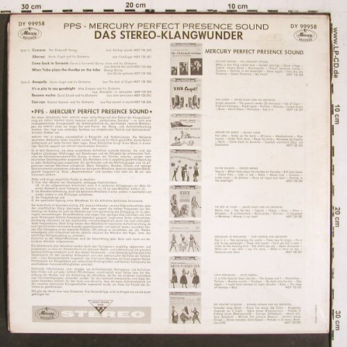 V.A.Das Stereo-Klangwunder: Clebanov Strings,X.Cugat,Q.Jones.., Mercury (DY 99958), NL Typ: LP Best.-Nr.: V6069 Preis: 5,00 Euro