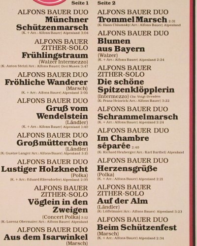 Bauer,Alfons: Für Freunde der Zither 2 , instrum., Polydor (2418 691), D, 1979 Typ: LP Best.-Nr.: V6084 Preis: 6,00 Euro.