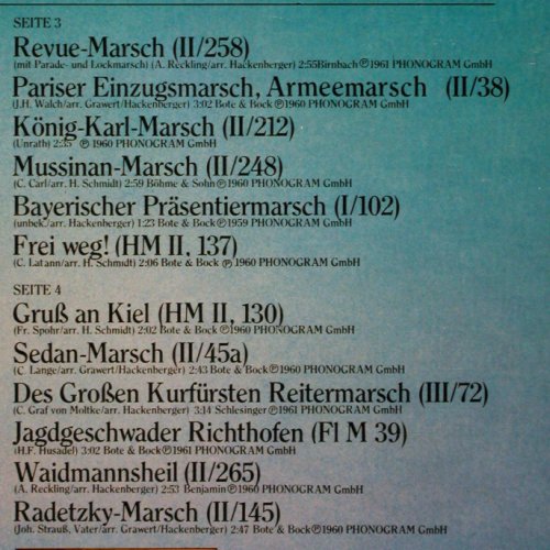 V.A.Aus grosser Zeit: 24 Berühmte deutsche Armeemärsche, Philips (6623 099), D Typ: 2LP Best.-Nr.: V6160 Preis: 9,00 Euro