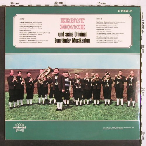 Mosch,Ernst & Seine Orig.Egerl&auml;nder: Ein Klang begeistert die Welt, Foc, Telefunken (S 14 550-P), D, 1969 Typ: LP Best.-Nr.: V7019 Preis: 5,00 Euro.