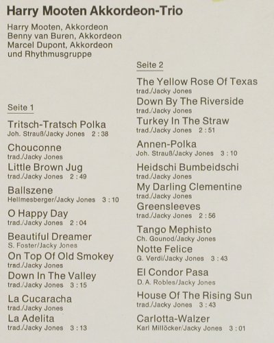 Mooten,Harry: Akkordeon 3 Dimensional (instrum.), Europa (E 448), D Typ: LP Best.-Nr.: V7023 Preis: 5,00 Euro.