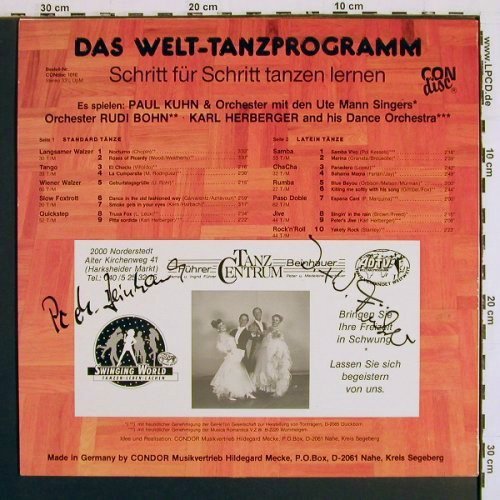 V.A.Das Welt-Tanzprogramm: Paul Kuhn&Ute MannS.,Rudi Bohn..., Con Disc(1010), D,  - LP - V7538 - 7,50 Euro