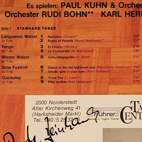 V.A.Das Welt-Tanzprogramm: Paul Kuhn&Ute MannS.,Rudi Bohn..., Con Disc(1010), D,  - LP - V7538 - 7,50 Euro
