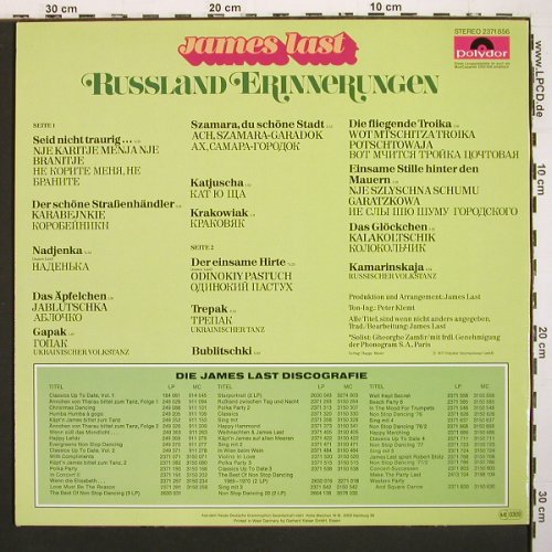 Last,James: Russland Erinnerungen, Polydor (2371 856), D, 1977 Typ: LP Best.-Nr.: V7539 Preis: 6,00 Euro.