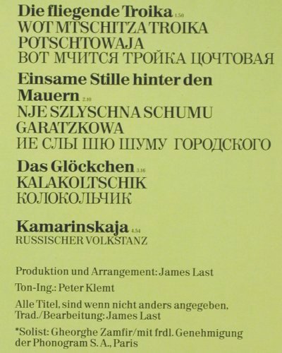 Last,James: Russland Erinnerungen, Polydor (2371 856), D, 1977 Typ: LP Best.-Nr.: V7539 Preis: 6,00 Euro.