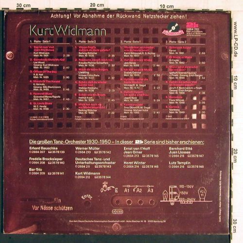 Widmann,Kurt: Die grossen Tanz-Orchester, Foc, Polydor(2664 212), D,1930-50,  - 2LP - V7553 - 9,00 Euro