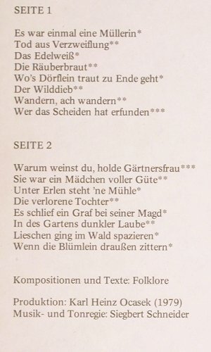 V.A.K&uuml;chenlieder: Wenn die Bl&uuml;mlein Drau&szlig;en Zittern, Amiga (8 45 167), DDR, 1979 Typ: LP Best.-Nr.: Y361 Preis: 6,00 Euro.