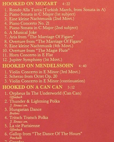 Royal Philharmonic Orchestra: Hooked On Classics, cond.Luis Clark, Telefunken (6.24950 AO), D, 1981 Typ: LP Best.-Nr.: Y4619 Preis: 5,00 Euro.