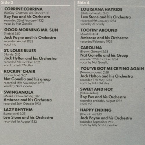 V.A.Swinging Isolation: Englische Tanzorch.d. 30er u.40er, Decca (6.28452 DP), D, Foc, 1978 Typ: 2LP Best.-Nr.: Y638 Preis: 7,50 Euro.