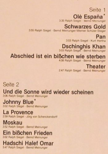 West,John - Orchester: spielt Ralph Siegel, Jupiter(6.25118 BF), D,  - LP - Y709 - 5,00 Euro